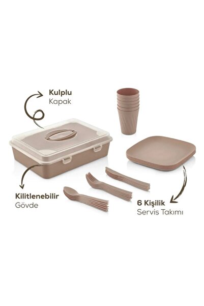 Voltbox 32 Parça Taşınabilir Piknik – Kamp – Misafir Seti