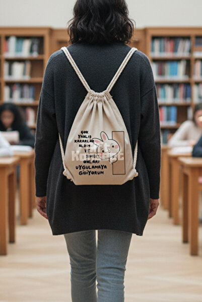 giftkonsept I'M Putting My Bad Decisions into Action - Rabbit Funny Drawstrin...