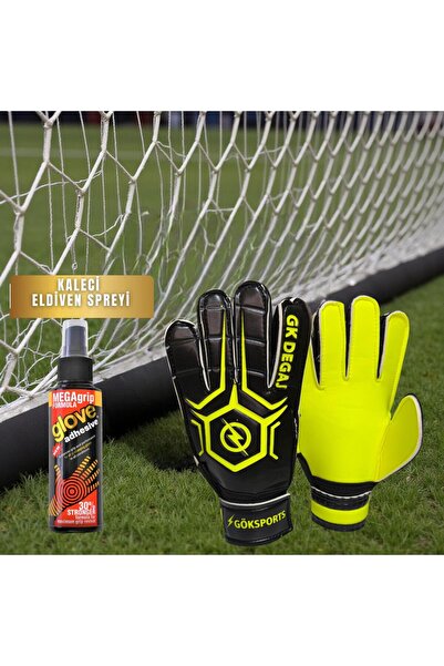 Gök Sports GK DEGAJ Avuç İçi Renkli Çocuk Goalkeeper Gloves Bilek Bandajlı Ka...