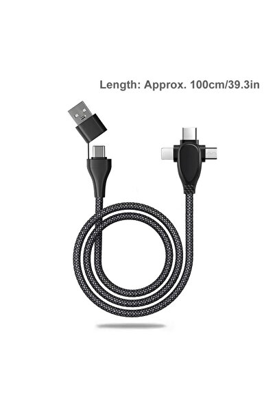 Choice 2 to 3 - 100cm 66W 3 4 6 in 1 USB C Multi Fast Charging Cable 30cm Sho...