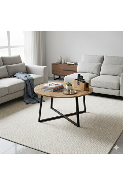 co arma Round serving table 80X80X45 cm, modern center table - elegant round ...