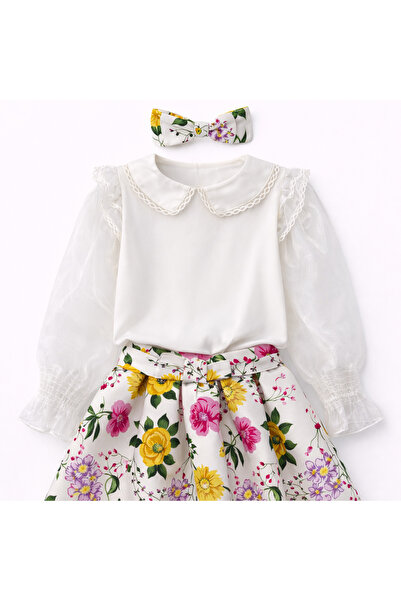 Lika Girl's 3-Piece Taffeta Chiffon Shirt Set 2384-Sk-320