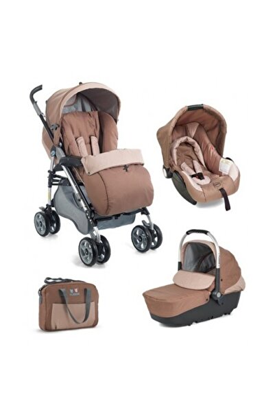 Plebani D1 Trio 3 in 1 Stroller - Brown