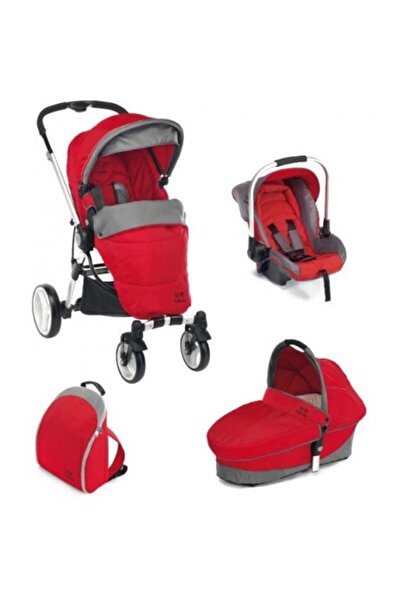 Plebani Reversible Stroller 3 in 1 P4 Trio-Red