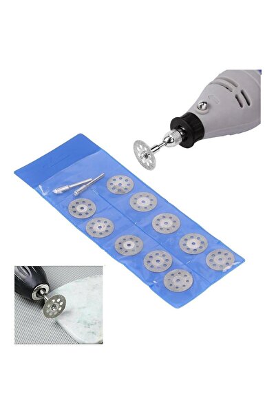 AyrStore Turbo Delikli Elmas Mini Daire Testere Bıçakları 10Lu Cam Metaal Fay...