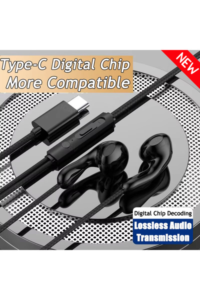 Choice (New) Type-C-Black 9DHIFI Heavy Bass Stereo Sport Music Wired Earphone...
