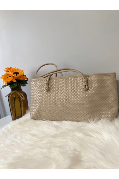 Ebbaggg Örgü Detaylı Baget Çanta