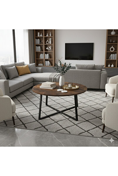 co arma Round serving table 80X80X45 cm, modern center table - elegant round ...