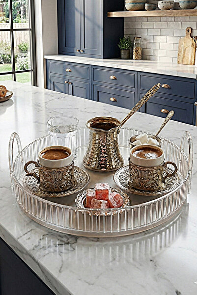 UNIQUE ME Polycarbonate Retro Tray Serving and Presentation Tray Round Diamond