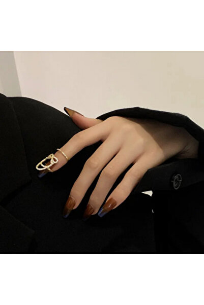 Pink Nails Δαχτυλίδι με φωτογραφία Bow Gold