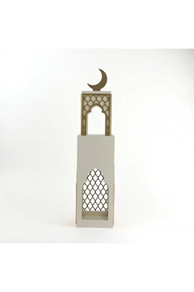 Generic تحفة فنية رمضانية مزينة باللونين الأبيض والذهبي.