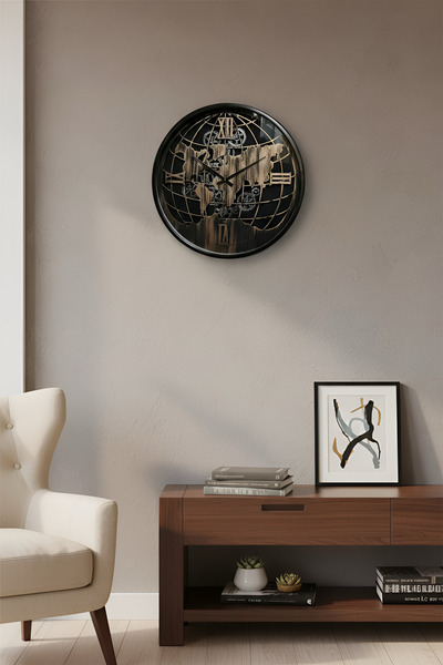 VaLumé Metal, 60cm Çarklı Duvar Saati