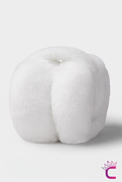 Cinderella White Foldable Women's Plush Winter Earmuffs Cold-Proof Protective...