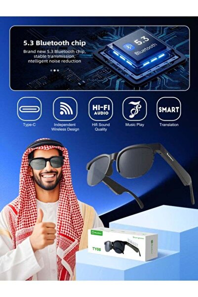 SMART BARRY Smartbarry TY08 Smart Glasses Polarized Bluetooth Sunglasses
