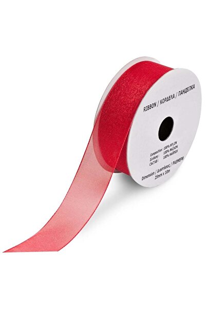 OEM Red Organza Ribbon 10m x 2.5cm