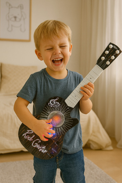 LEAN Children's electric guitar with lights and sounds cube