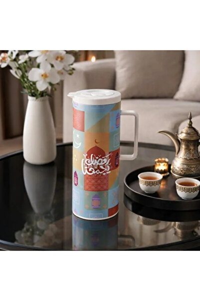 Generic ترمس شاي عليه عبارة "رمضان يجمعنا"، سعة لتر واحد