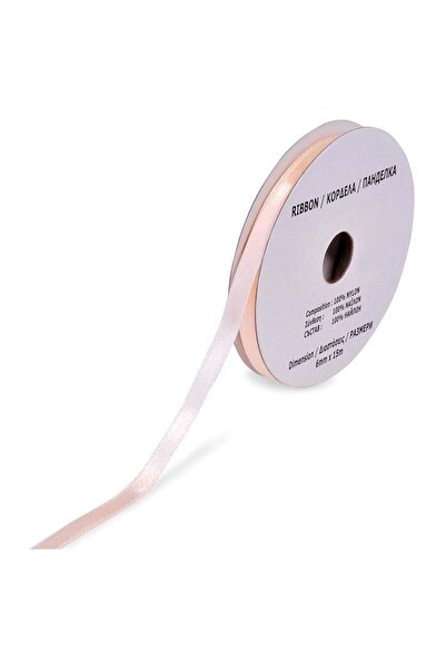 OEM Beige satin ribbon 10m x 0.6cm