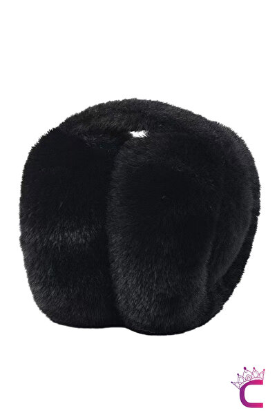 Cinderella Black Foldable Women's Plush Winter Earmuffs Cold Protection Soft ...