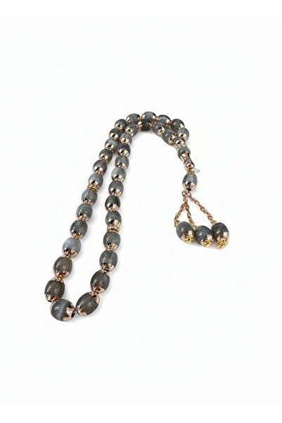 REX Royal Gray Prayer Beads - Elegance of Beads Inlaid with Luxurious Copper