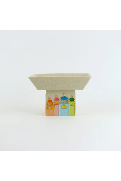 Generic Beige and colored rectangular Ramadan serving dish