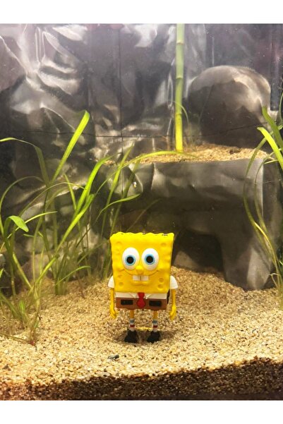 TRİVOXEL Sünger Bob Figür Kum Dolgulu Akvaryum Dekoru