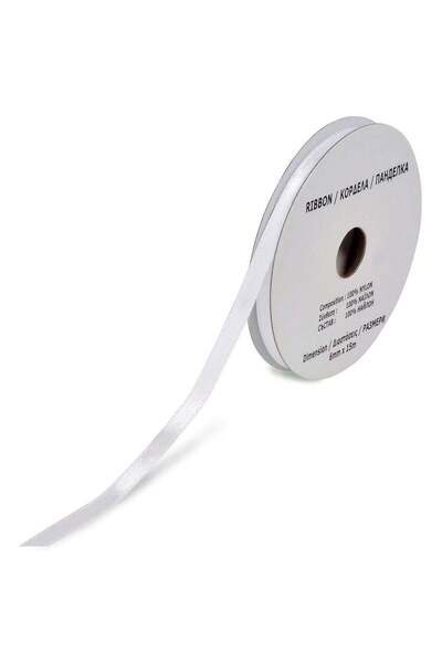 OEM White Satin Ribbon 10m x 6mm
