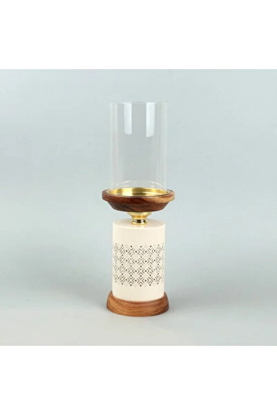 Generic Decorative metal and wood candlestick