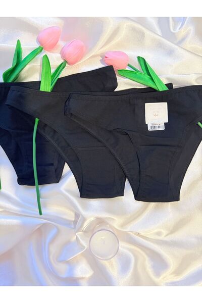 Aydoğan Kadın Brazilian Külot - 3 Adet Siyah Renk