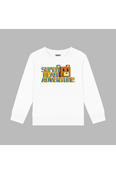 BLITZIST Παιδικό φούτερ με στάμπα Super Bear Adventure, χωρίς κουκούλα, με 3 ...