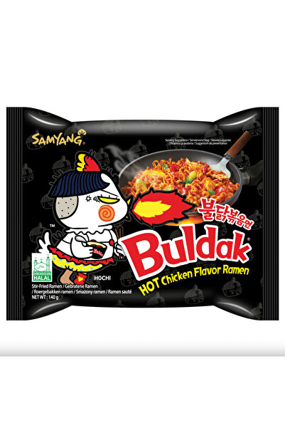 samyang buldak HOT CHICKEN FLAVOR – TĂIȚEI INSTANT PICANȚI 140 g (AMBALAJ NEGRU)