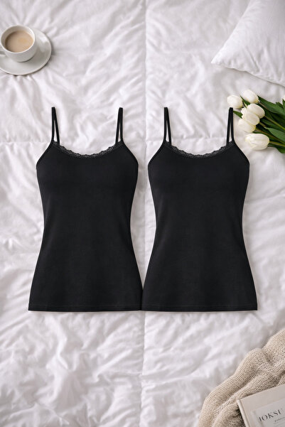 ROZELT Γυναικείο Μαύρο Σετ Αθλητικών Μπλουζών 2 τεμαχίων από Βισκόζη Λύκρα με...