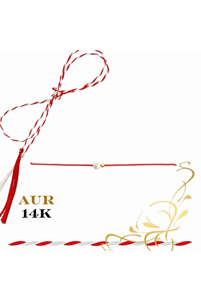 OEM Martisor 14K gold bracelet – Ball and pearl