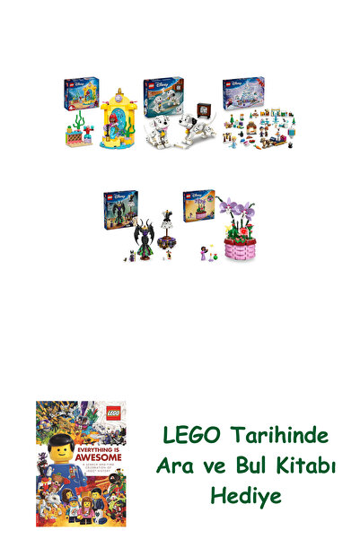 Bloomsbury مجموعة ديزني 340 (43235 + 43271 + 43273 + 43262 + 43237) + كتاب ال...