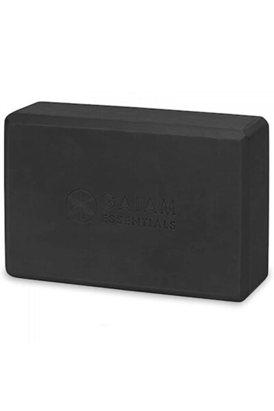 gaiam Yoga and Pilates Block, Essentials, Foam, 23 x 15 x 7 cm, Black