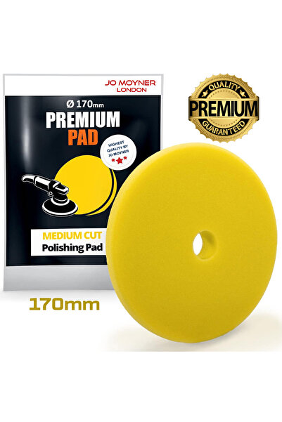 Jo Moyner Medium Cut Polisaj Süngeri Pedi Orta Çizik Giderici 170mm Sarı Araç...