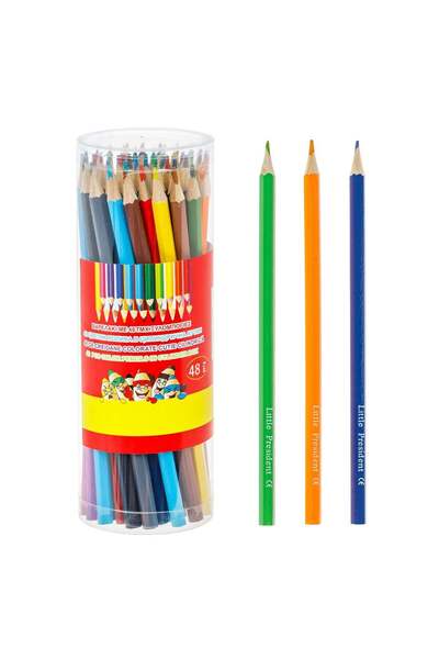 OEM Little President Thin Colored Pencils Set - 48pcs