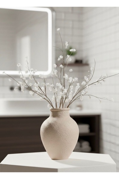 BHR Dokulu Tasarım Küp Vazo | El yapımı | dekoratif | 18 cm | modern |dekorat...