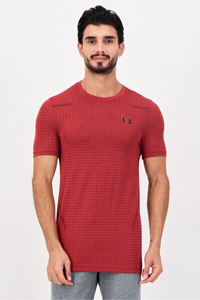 Under Armour Men Fitted Short Sleeve Training T-Shirt, Red