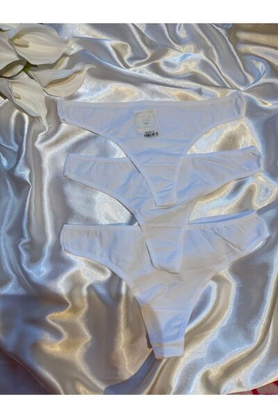 Aydoğan Kadın String Külot - 3 Adet Beyaz Renk