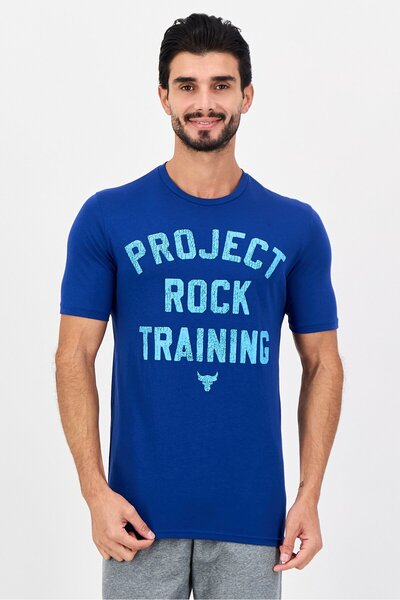 Under Armour تي شيرت رجالي فضفاض بأكمام قصيرة للأنشطة الخارجية، أزرق