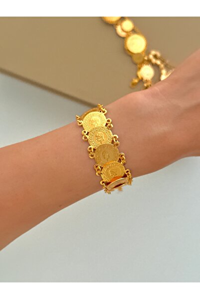 YOUES JEWELRY Çeyrek Altın Görünümlü Kuyumcu Model Altın Kaplama Bileklik