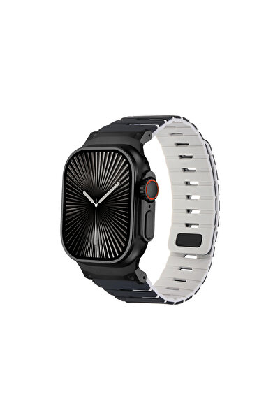 ekipmania Manyetik Silikon Piyano Kordon 44mm-45mm-46mm-49mm Watch Uyumlu