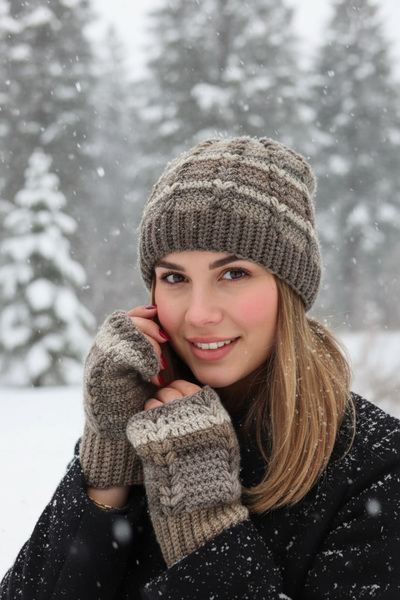 EL İŞİ EL Örgüsü Şapka/Bere - Eldiven