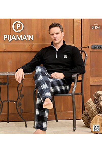 Pijaman OĞUK GECELERE KARŞI TAM KORUMA! POLAR ERKEK PİJAMA TAKIMIYLA SICAK VE...
