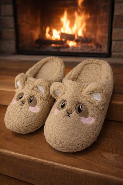 Moda Frato Teddy Bear Women's House Slippers Winter Slippers Rubber Soundless...