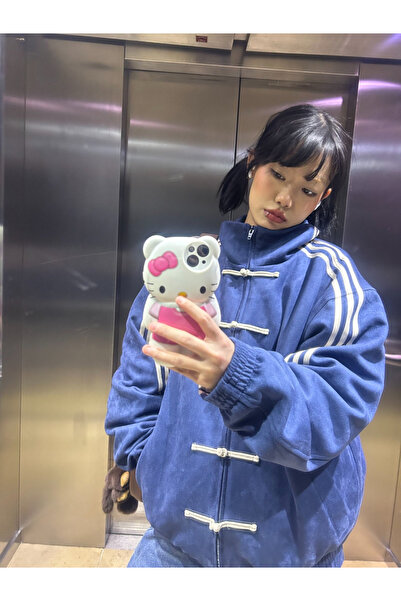 nomely Y2k Üç Çizgili Vintage Oversize Unisex Ceket (3 iplik)