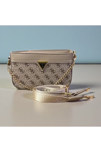 Gözde Mağazacılık Women's Hand Shoulder Bag with Column and Chain Strap