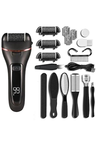 USB Pilă electrică pentru picioare cu set de accesorii pentru pedichiură