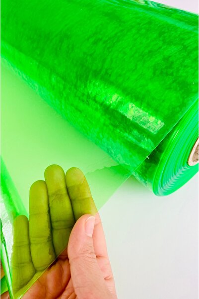 seyranat Culoare verde 1 metru lățime 75 cm țesătură de vinil PVC transparent...